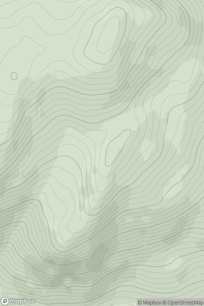 Thumbnail image for Beinn nan Cabar South Top showing contour plot for surrounding peak