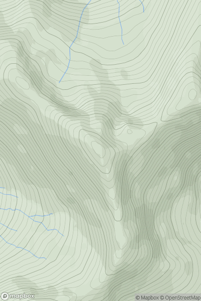 Thumbnail image for Mullach Fraoch-choire showing contour plot for surrounding peak