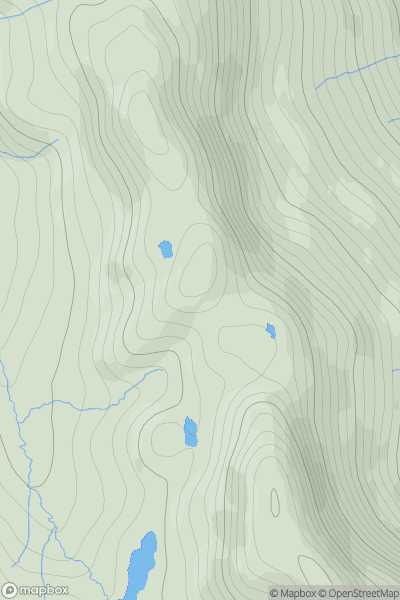 Thumbnail image for Druim na Cluain-airighe North Top showing contour plot for surrounding peak