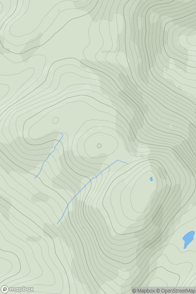 Thumbnail image for Sgurr a' Bhraonain North Top showing contour plot for surrounding peak