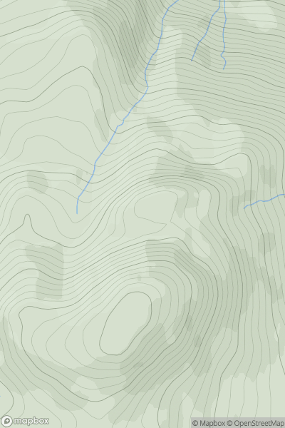 Thumbnail image for Meall Breac North Top showing contour plot for surrounding peak