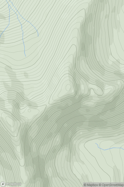 Thumbnail image for Mullach Fraoch-choire NE Top (Mullach Fraoch-choire East Top) showing contour plot for surrounding peak