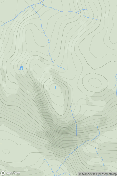 Thumbnail image for Roinn na Beinne showing contour plot for surrounding peak