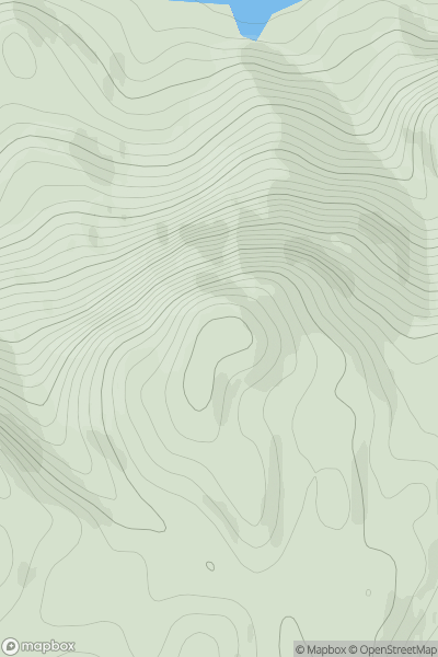 Thumbnail image for Cruach Dhubh na Leitreach showing contour plot for surrounding peak