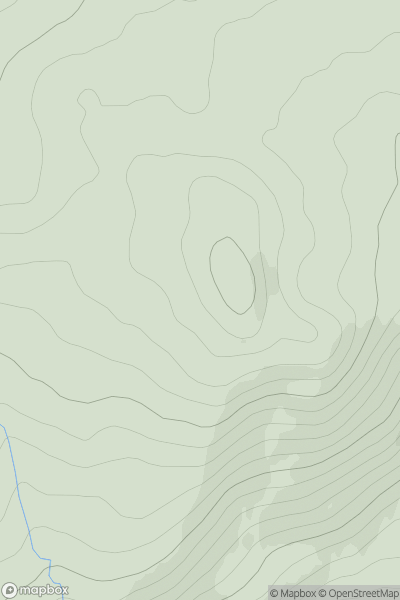 Thumbnail image for Meall nan Gearran showing contour plot for surrounding peak