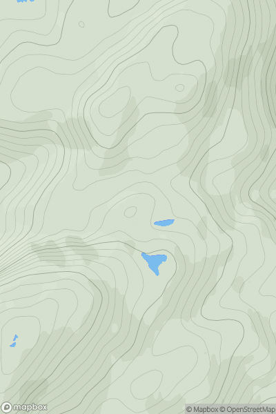 Thumbnail image for Cruach Thoraraidh South Top showing contour plot for surrounding peak
