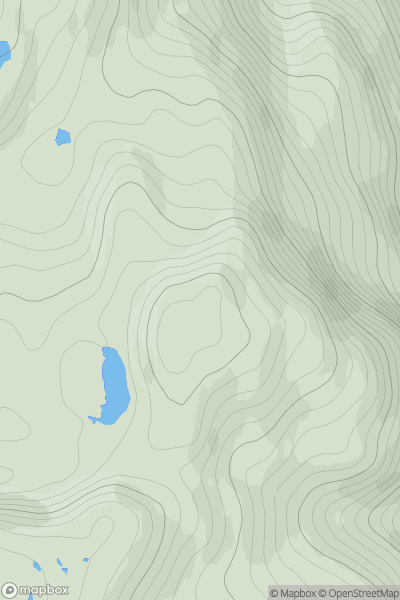 Thumbnail image for Leachd Dhubh showing contour plot for surrounding peak