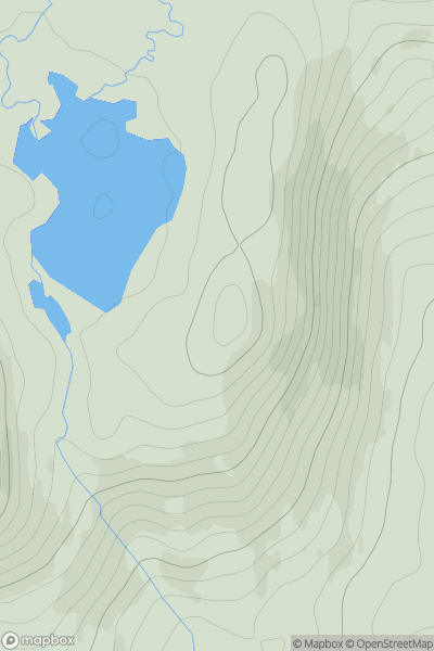 Thumbnail image for Meall a' Chrom Dhoire showing contour plot for surrounding peak