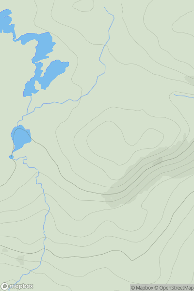 Thumbnail image for Creag Ghilleaspuig showing contour plot for surrounding peak