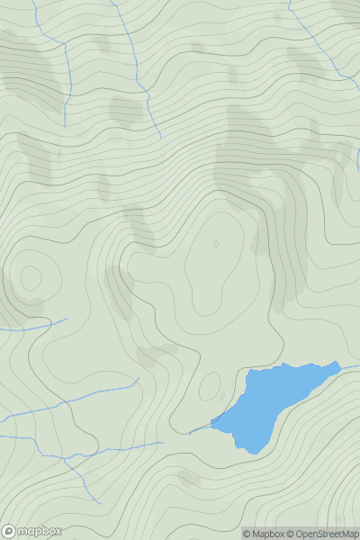 Thumbnail image for Meall na Coille Duibhe showing contour plot for surrounding peak