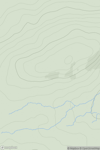 Thumbnail image for Meall Ard Achaidh showing contour plot for surrounding peak