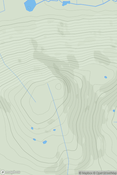 Thumbnail image for Beinn Damhain showing contour plot for surrounding peak