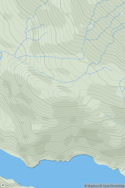 Thumbnail image for Glac nan Sgadan showing contour plot for surrounding peak