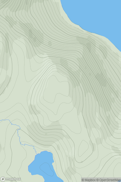 Thumbnail image for Cruach Stole showing contour plot for surrounding peak