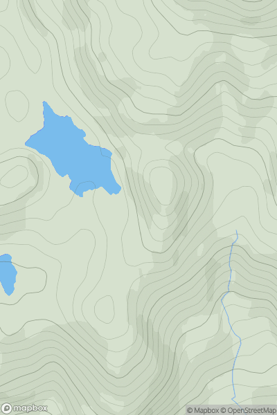 Thumbnail image for Cruach a' Mhadaidh-ruaidh showing contour plot for surrounding peak