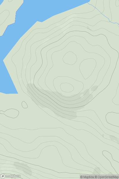 Thumbnail image for Meall a' Chait showing contour plot for surrounding peak