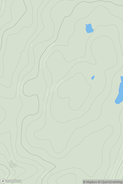 Thumbnail image for Monadh nan Lochan showing contour plot for surrounding peak