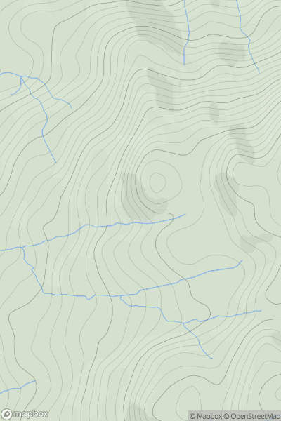 Thumbnail image for Am Bidein showing contour plot for surrounding peak