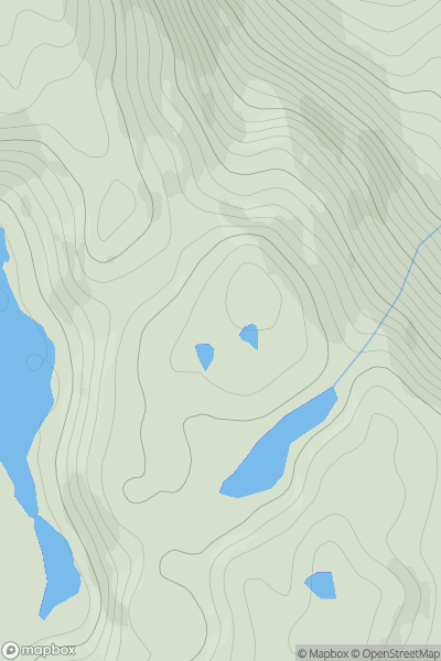 Thumbnail image for Druim Bealach nan Sac showing contour plot for surrounding peak