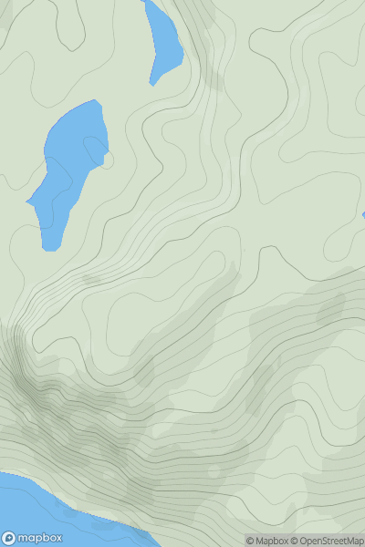 Thumbnail image for Creag Mhor Bhrinicoire showing contour plot for surrounding peak