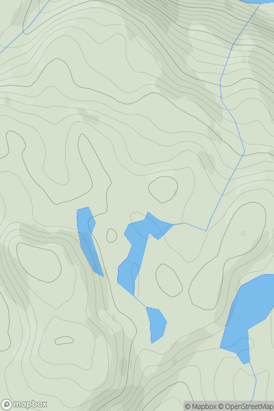 Thumbnail image for Cruachan Dhugaill NE Top showing contour plot for surrounding peak