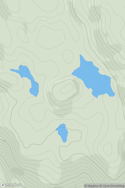 Thumbnail image for Cruach Tri Lochanan showing contour plot for surrounding peak