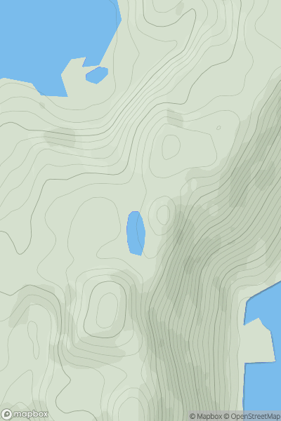 Thumbnail image for Cruach an Aonaich North Top showing contour plot for surrounding peak