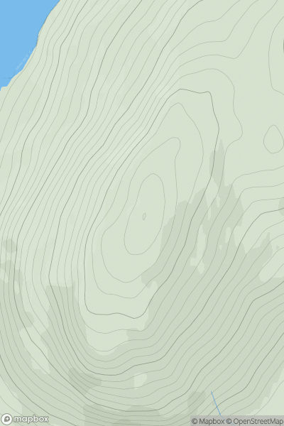 Thumbnail image for Druim na Leitire showing contour plot for surrounding peak