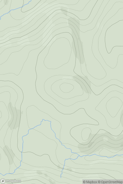 Thumbnail image for Glac Dhubh showing contour plot for surrounding peak