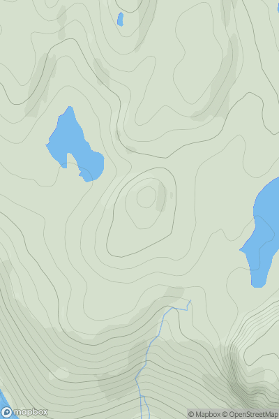 Thumbnail image for Monadh na Sroine Dhuibhe showing contour plot for surrounding peak