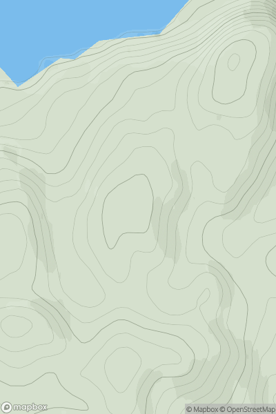 Thumbnail image for Glac Dhubh NE Top showing contour plot for surrounding peak