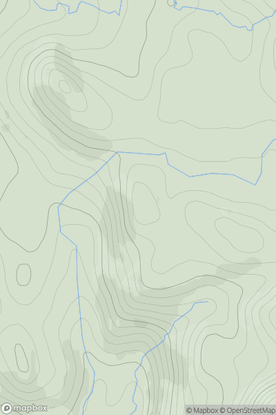 Thumbnail image for Cruach Clachach showing contour plot for surrounding peak