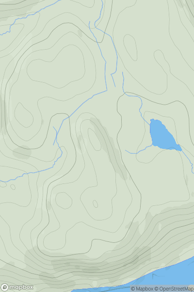 Thumbnail image for Creagan Dearga showing contour plot for surrounding peak