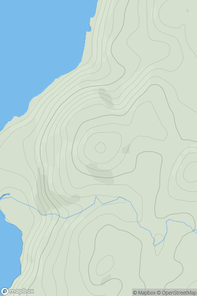 Thumbnail image for Sandaig Hill showing contour plot for surrounding peak