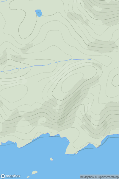 Thumbnail image for Beasdale Hill showing contour plot for surrounding peak