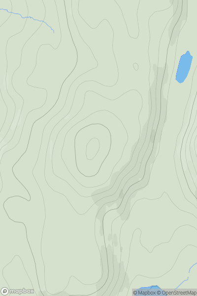 Thumbnail image for Bourblach Hill showing contour plot for surrounding peak