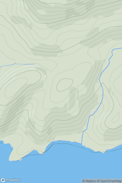 Thumbnail image for Beasdale Hill East Top showing contour plot for surrounding peak