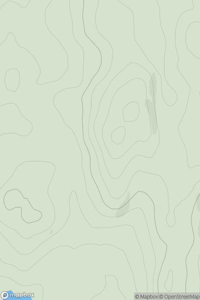 Thumbnail image for Cruach Doire an Dobhrain showing contour plot for surrounding peak