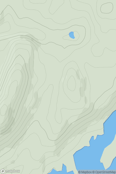 Thumbnail image for Druim an Daraich showing contour plot for surrounding peak