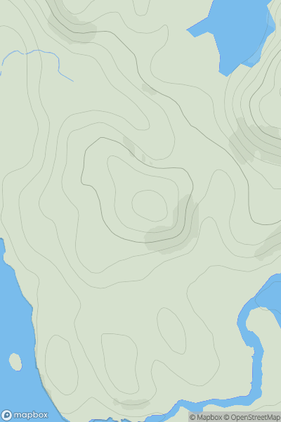 Thumbnail image for Morar Hill showing contour plot for surrounding peak