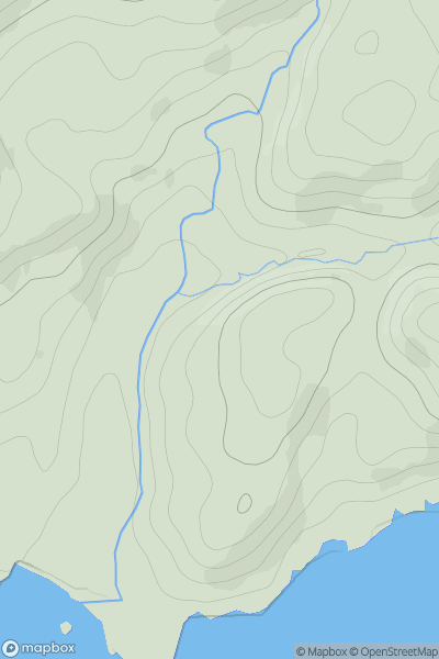 Thumbnail image for Borrodale Hill showing contour plot for surrounding peak