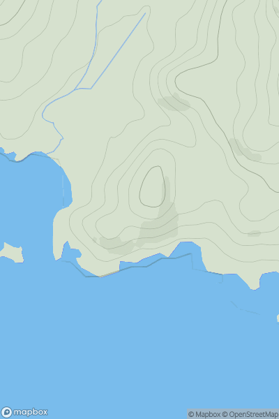 Thumbnail image for Cruach Peanmeanach showing contour plot for surrounding peak