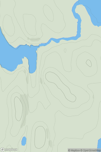 Thumbnail image for Kinsadel Hill showing contour plot for surrounding peak