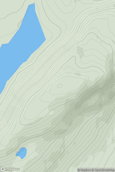 Thumbnail image for Meall Fuar-mhonaidh showing contour plot for surrounding peak