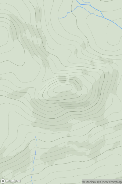 Thumbnail image for Binnilidh Mhor showing contour plot for surrounding peak