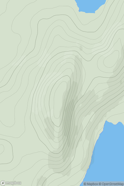 Thumbnail image for Meall a' Chrathaich showing contour plot for surrounding peak