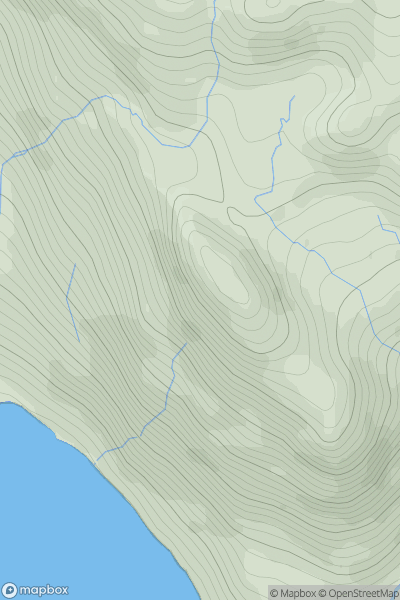 Thumbnail image for Sgurr Aoide showing contour plot for surrounding peak