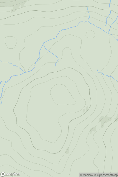 Thumbnail image for Meall na Doire showing contour plot for surrounding peak