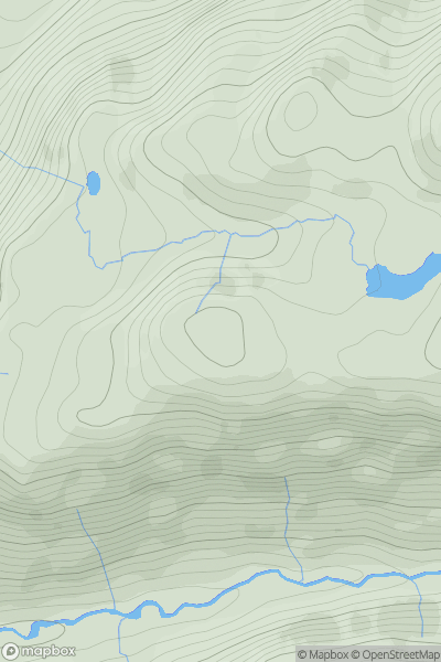 Thumbnail image for Beinn a' Mheadhain SW Top showing contour plot for surrounding peak