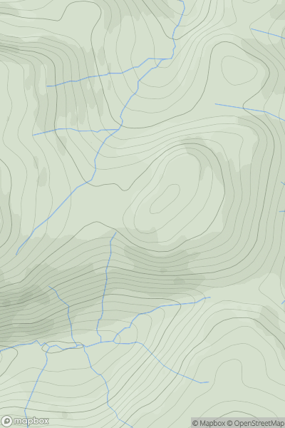 Thumbnail image for Beinn a' Mheadhain Far East Top showing contour plot for surrounding peak